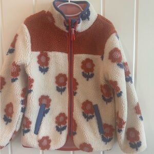 Mini Boden Pink and Blue Fleece Jacket